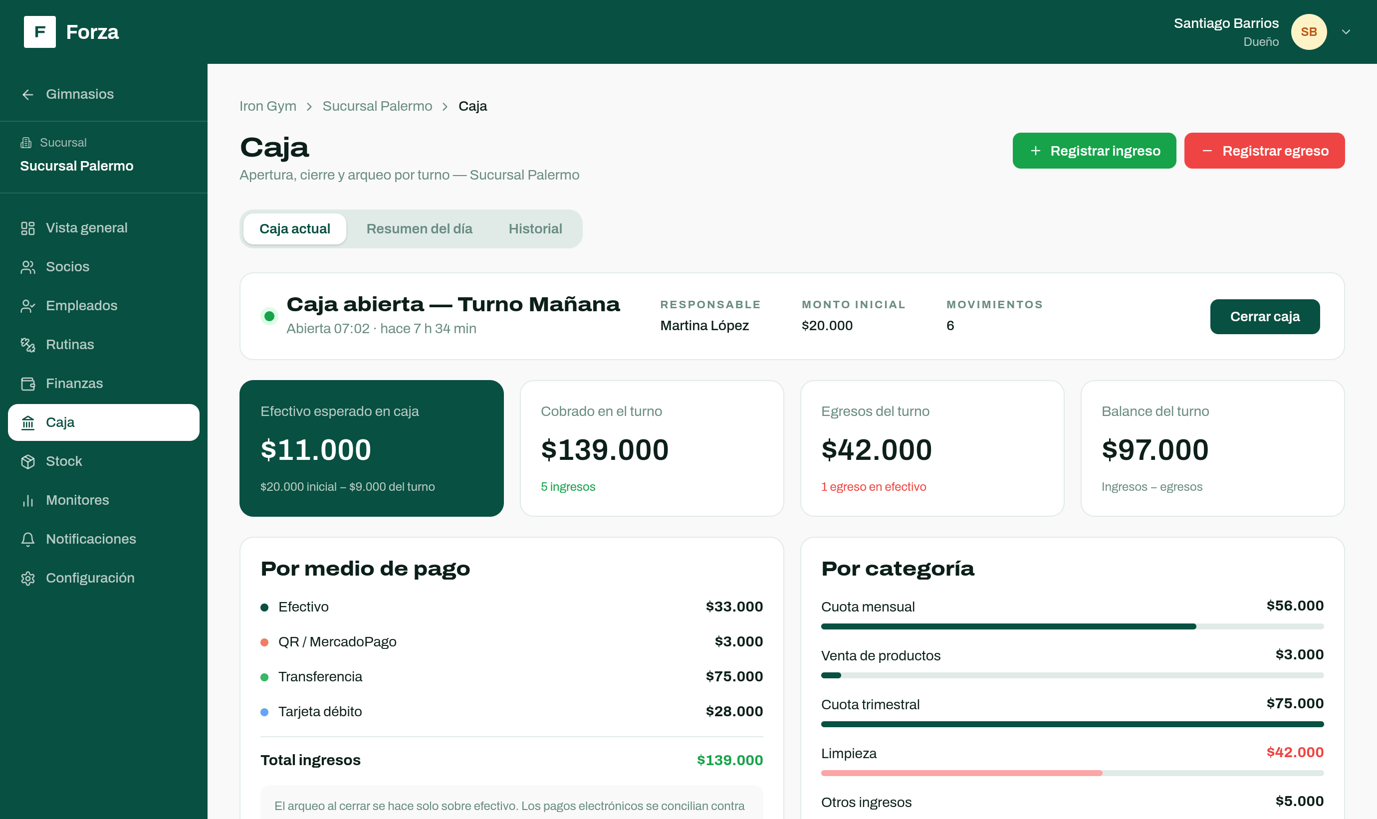 Módulo de caja en Forza